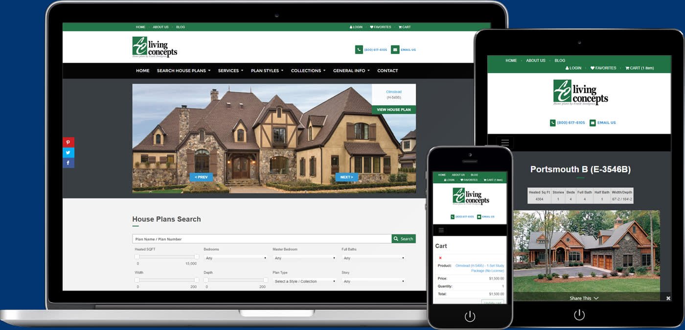 Living Concepts Custom Home Plans